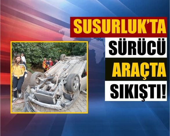 Susurluk’ta Feci Kaza! Sürücü Araçta Sıkıştı!