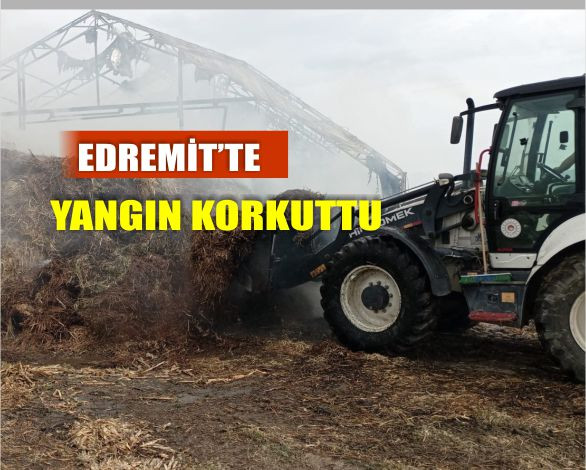 Edremit'Te Çiftlik Yangını Korkuttu