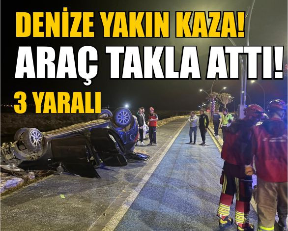 Edremit Ülkü Yolunda Otomobil Takla Attı: 3 Yaralı